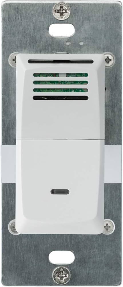 82W 1-Gang Humidity Sensing Wall Control, 20 to 80 % Adjustable, Rocker Switch, Import