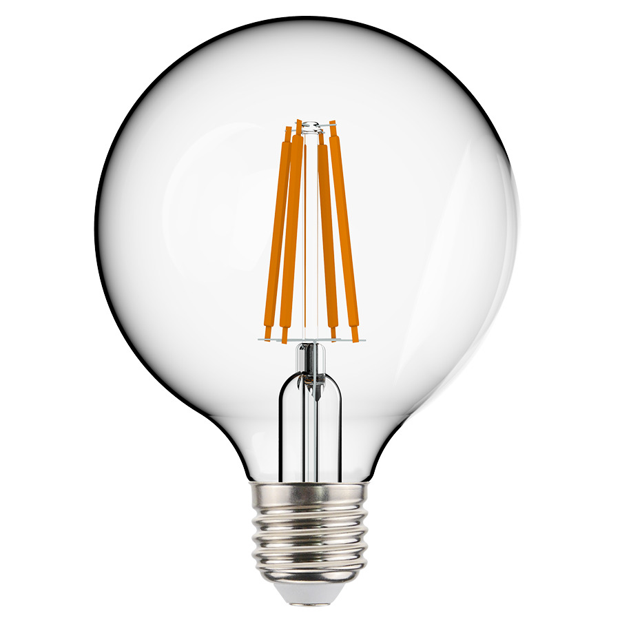 G25-5-E26-927-F-F LED Filament Lamp, Frost, G25, E26, 5W, 500 LM, 2700K, 90 CRI, 120V