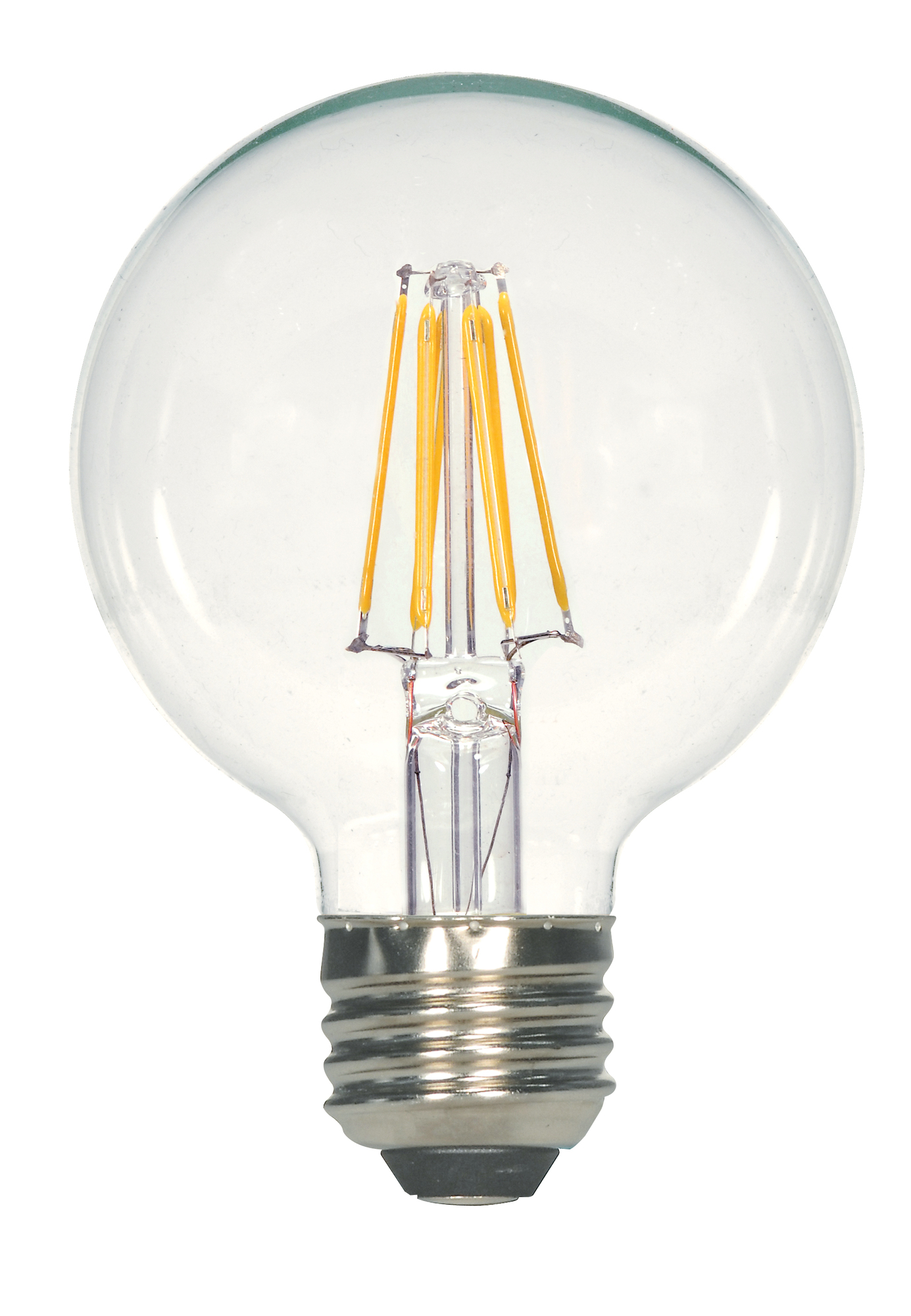 S9564 LED Filament Lamp, 6.5 W, 60 W Incandescent Equivalent, E26 Lamp, G25 Shape, 810 Lumens