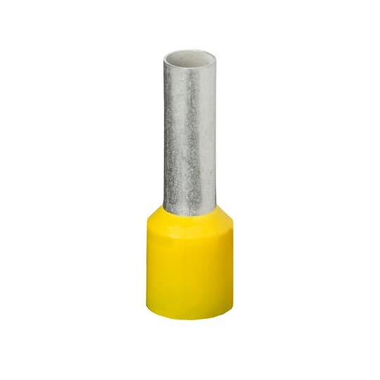 F2042 Sta-Kon F Series Insulated Wire Ferrule, 10 AWG Stranded Copper Conductor, 0.984 in L, Copper, Yellow