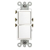 5627-T Decora Dual Grounding Combination Switch, 20 A, 120/277 V AC, 1 Poles