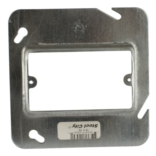 72-C-15 Steel City Outlet Box Cover, 4-11/16 in L x 4-11/16 in W, Steel