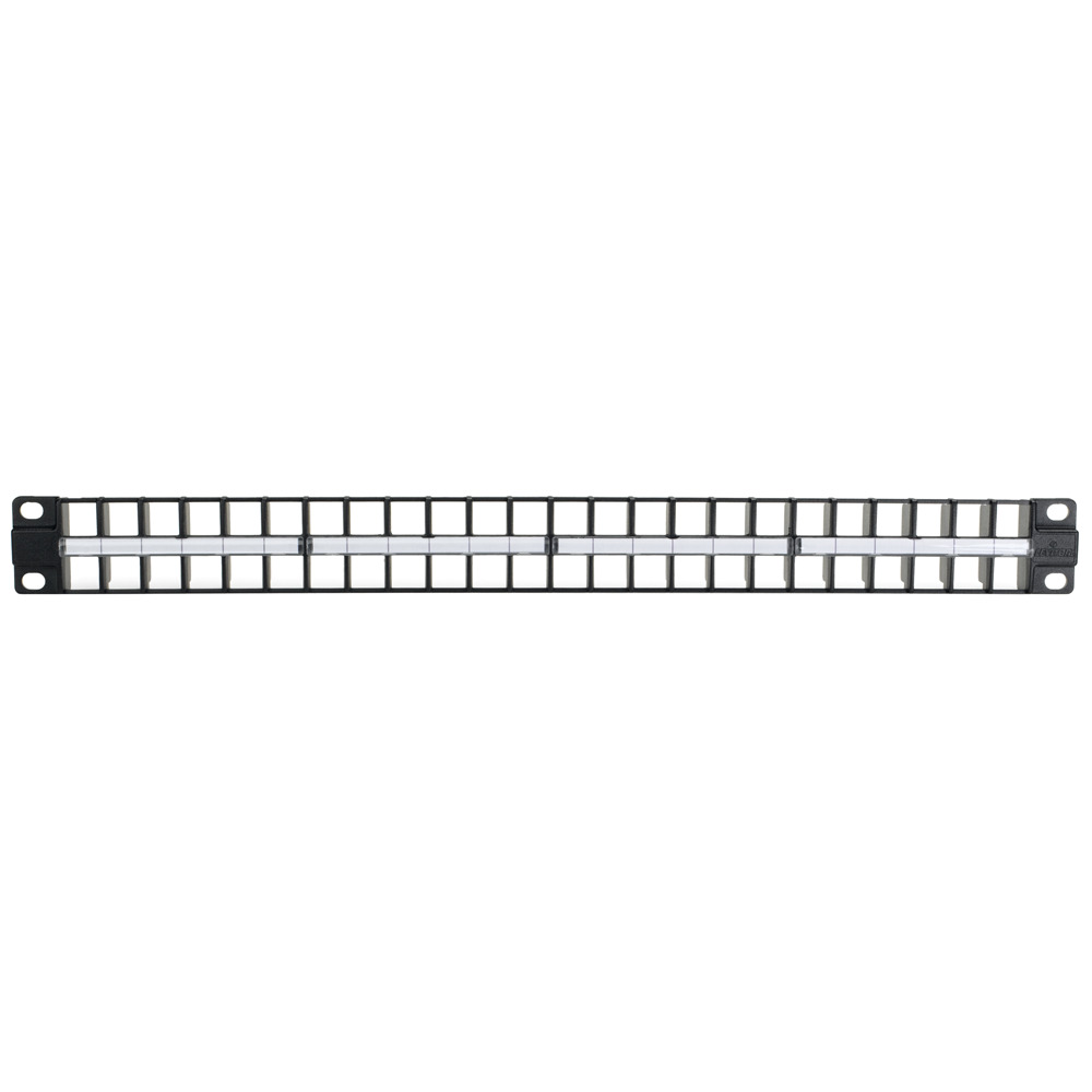 49255-D48 QuickPort 1-RU Flat High Density Unloaded Patch Panel, 48 Ports, Die Cast Aluminum