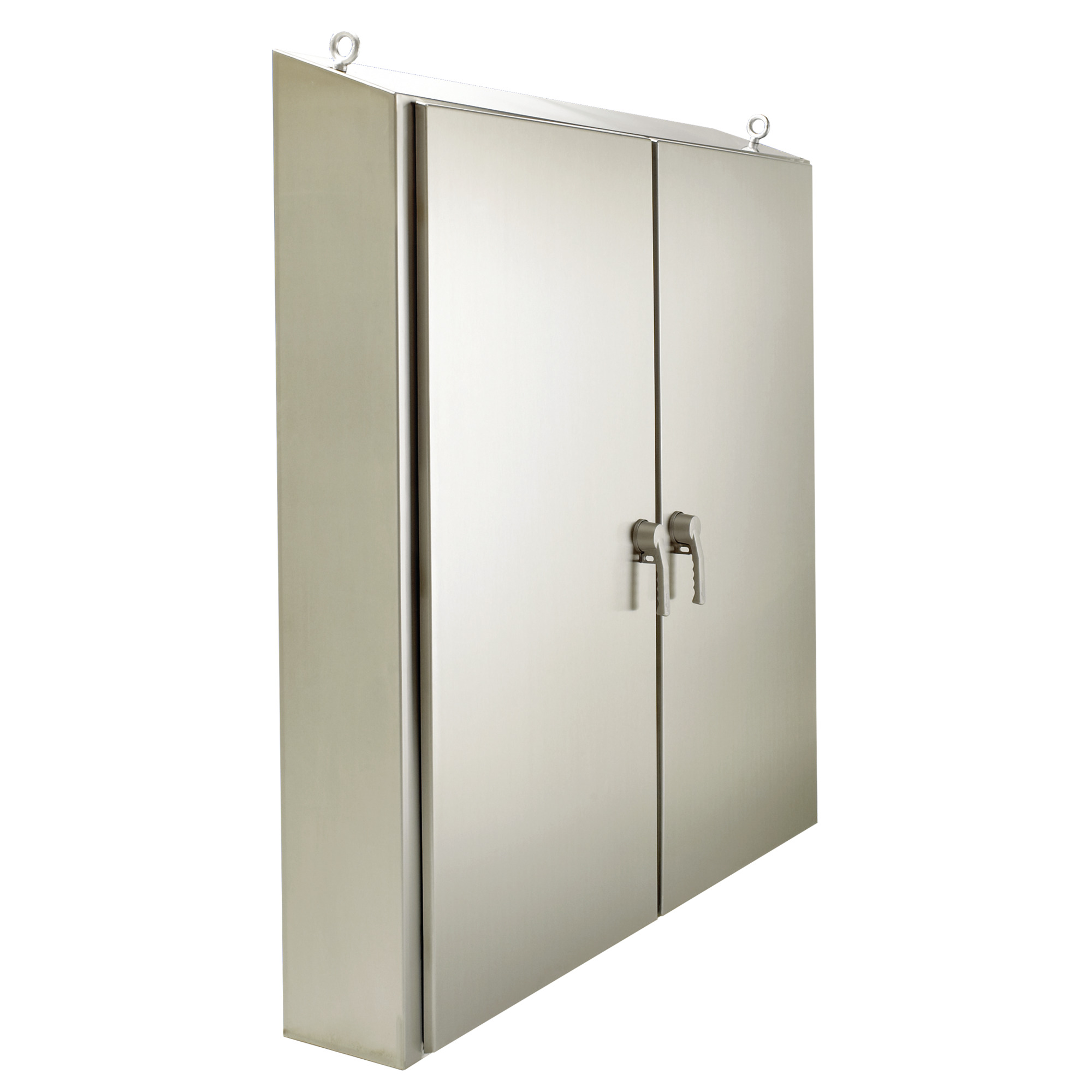 WS747518SS WaterShed WS2 2-Door Enclosure, 74 in L x 75 in W x 18 in D, NEMA 4X/IP66 NEMA Rating, 304 Stainless Steel