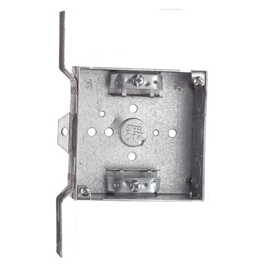 52151-CVX Steel City Outlet Box, Steel, 21 cu-in Capacity, (1) Outlets, (11) Knockouts, 4 in H x 4 in W x 1-1/2 in D