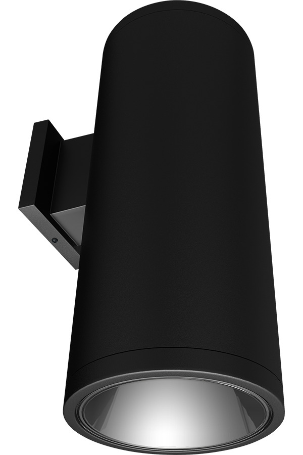 CDLED6W-40W-50D940-K Architectural Grade Cylinder LED Outdoor Wall Light, 34.6 W Fixture, 120 to 277 V AC, Matte Black Housing