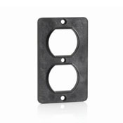 3051-E Duplex Standard Receptacle Cover Plate, 3.65 in L x 2-1/4 in W, Thermoplastic