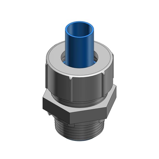 LT100P T&B Flexible Straight Conduit Connector, 1 in Trade, Thermoplastic