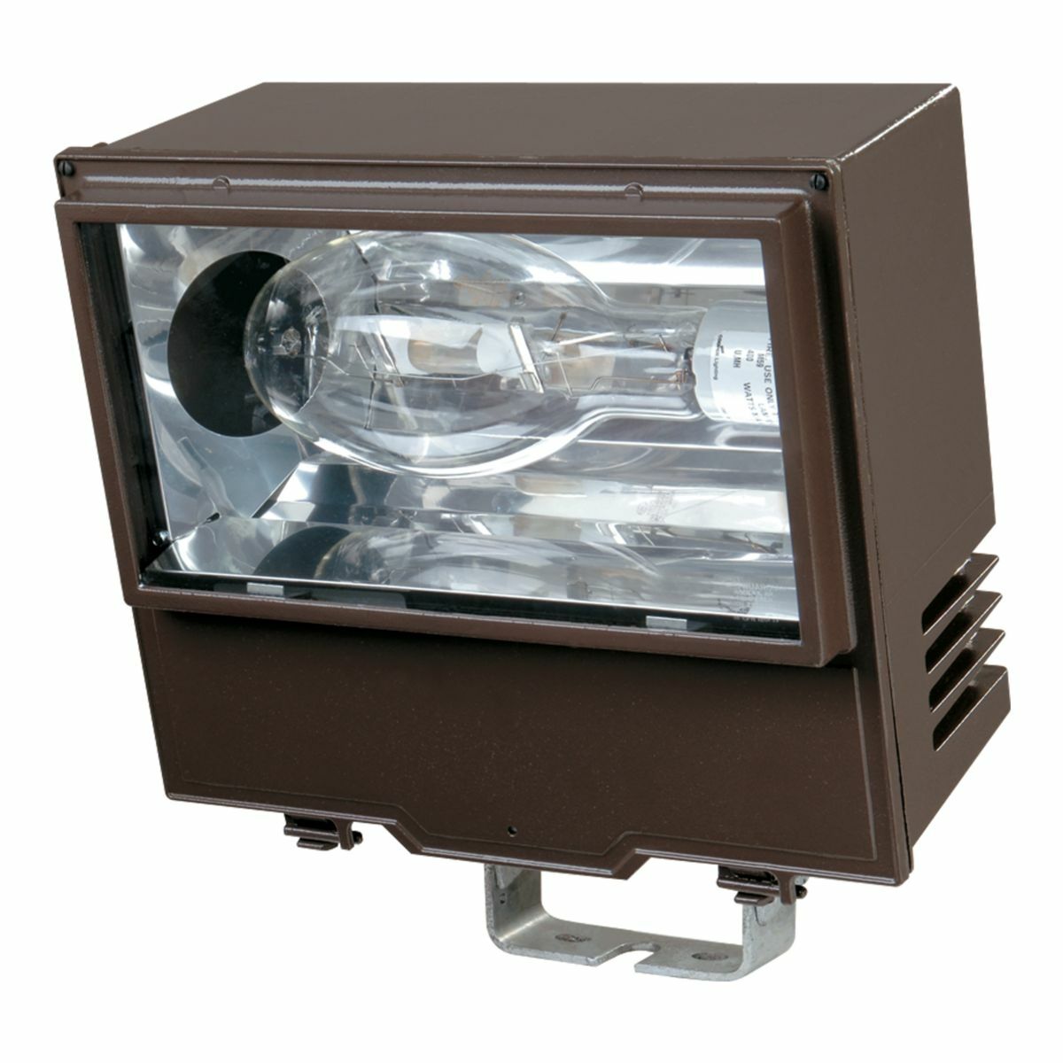 WP40 Lumark Warrior Outdoor Floodlight, Metal Halide Lamp, 155 W Fixture, 120/208/240/277 V AC, Bronze Housing