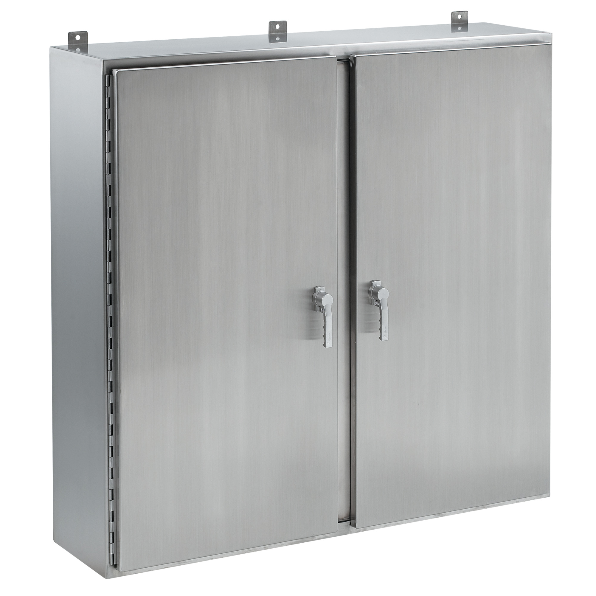 A48H4812WFSSLP3PT A4SW 2-Door Enclosure With Handle, 48 in L x 48 in W x 12 in D, NEMA 4X/IP66 NEMA Rating, 304 Stainless Steel
