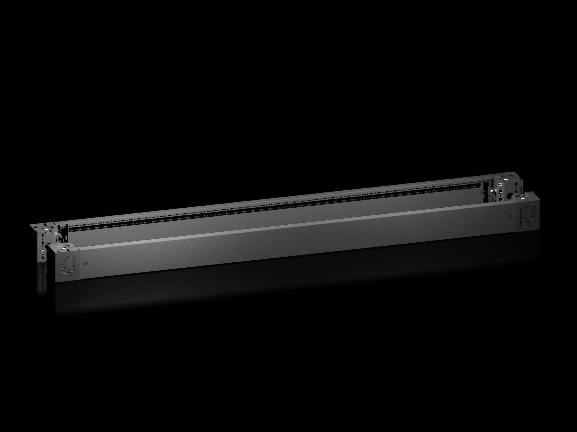 8640008 VX Series Front/Rear Base/Plinth, 100 mm H, For Use With VX, VX IT, VX SE, TS IT, TX CableNet, Sheet Steel, Jet Black