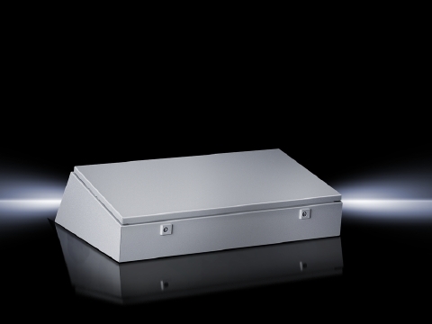 6716500 TP Series Desk Console Enclosure, 47 in W x 28 in D x 9.3 in H, NEMA 12/IP55, Carbon Steel
