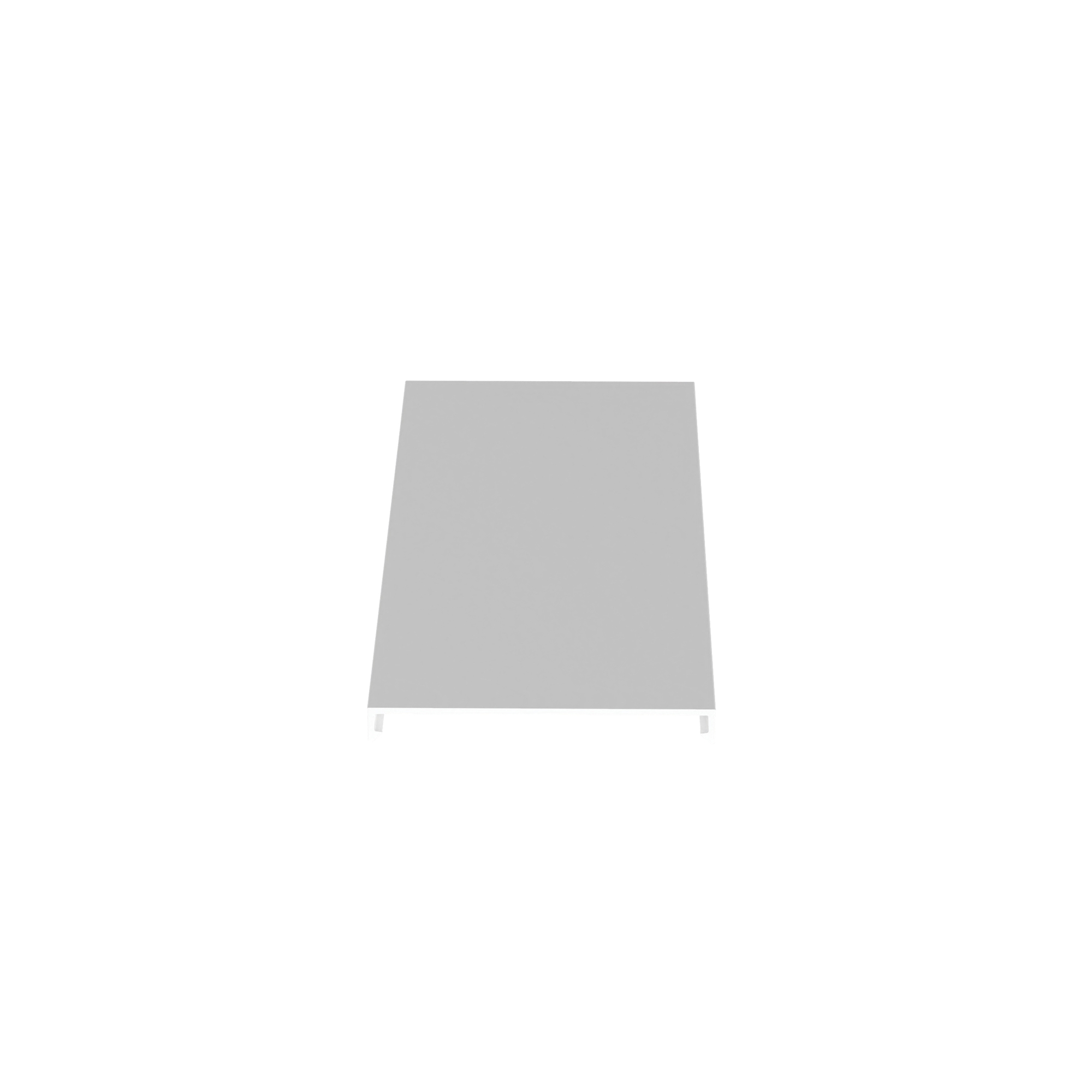 C3WH6-F Panduct C Series Wiring Duct Cover With Protective Film, 6 ft L x 3-1/4 in W x 0.37 in H, PVC, White