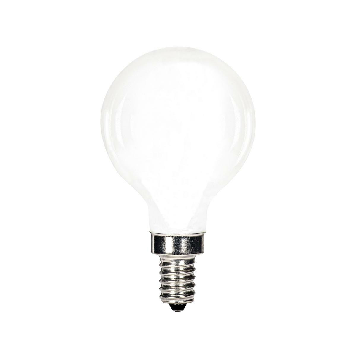 S12101 Dimmable LED Lamp, 5.5 W, 60 W Incandescent Equivalent, E12 Lamp, G16 Globe Shape, 500 Lumens