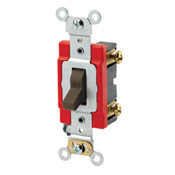 1221-2W Self-Grounding AC Quiet Toggle Switch, 120/277 V AC, 20 A, 800 W, 1000 VA Power Rating