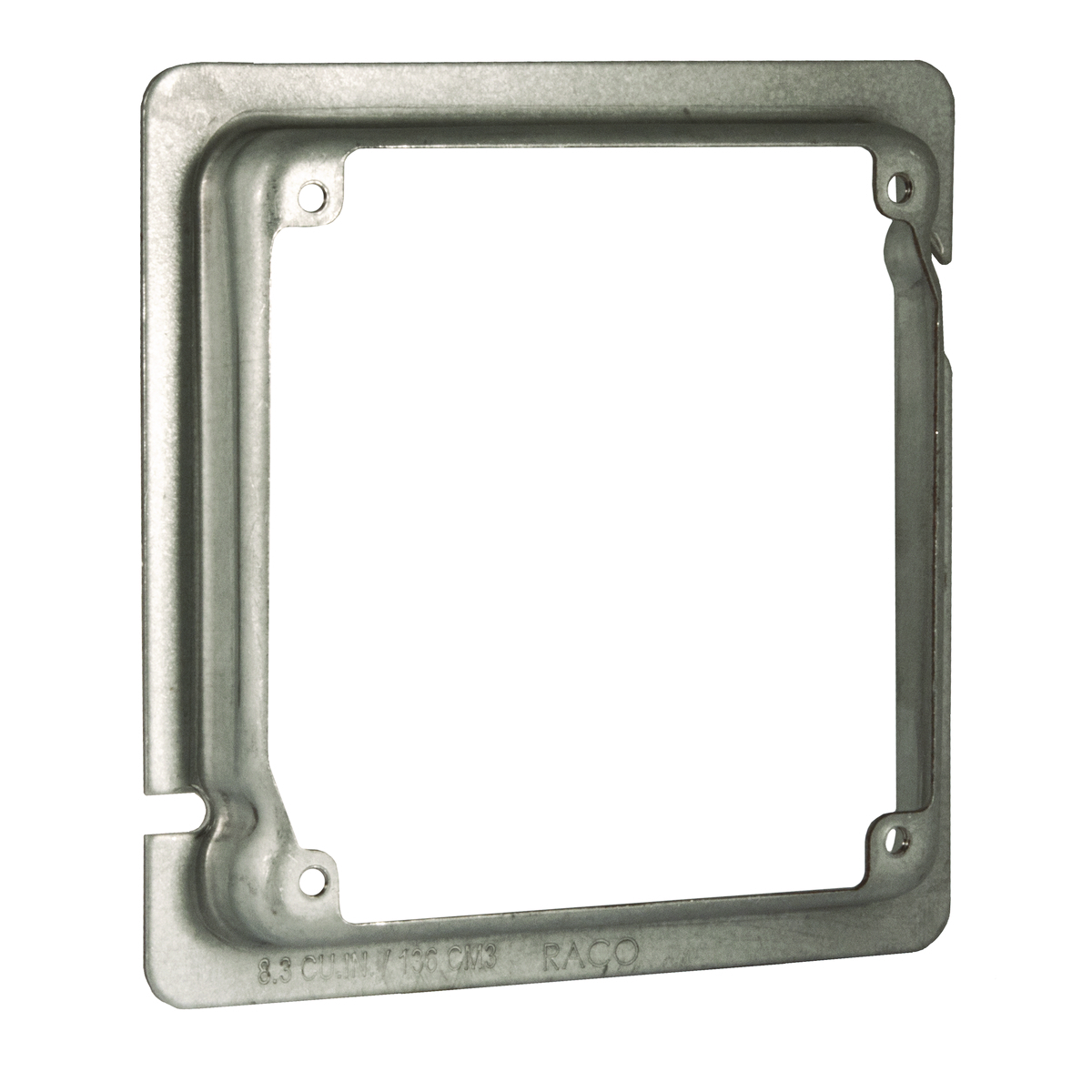 855 Square Cover, Steel, 5/8 in Raised