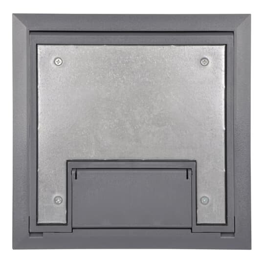 665-CST-SW-GRY Steel City Non-Metallic Floor Box Cover With 5/32 in Steel Plate, 9 in L x 9 in W, Polycarbonate