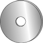 1/2 x 2" Fender Washers, Zinc Plated, Domestic, Jar