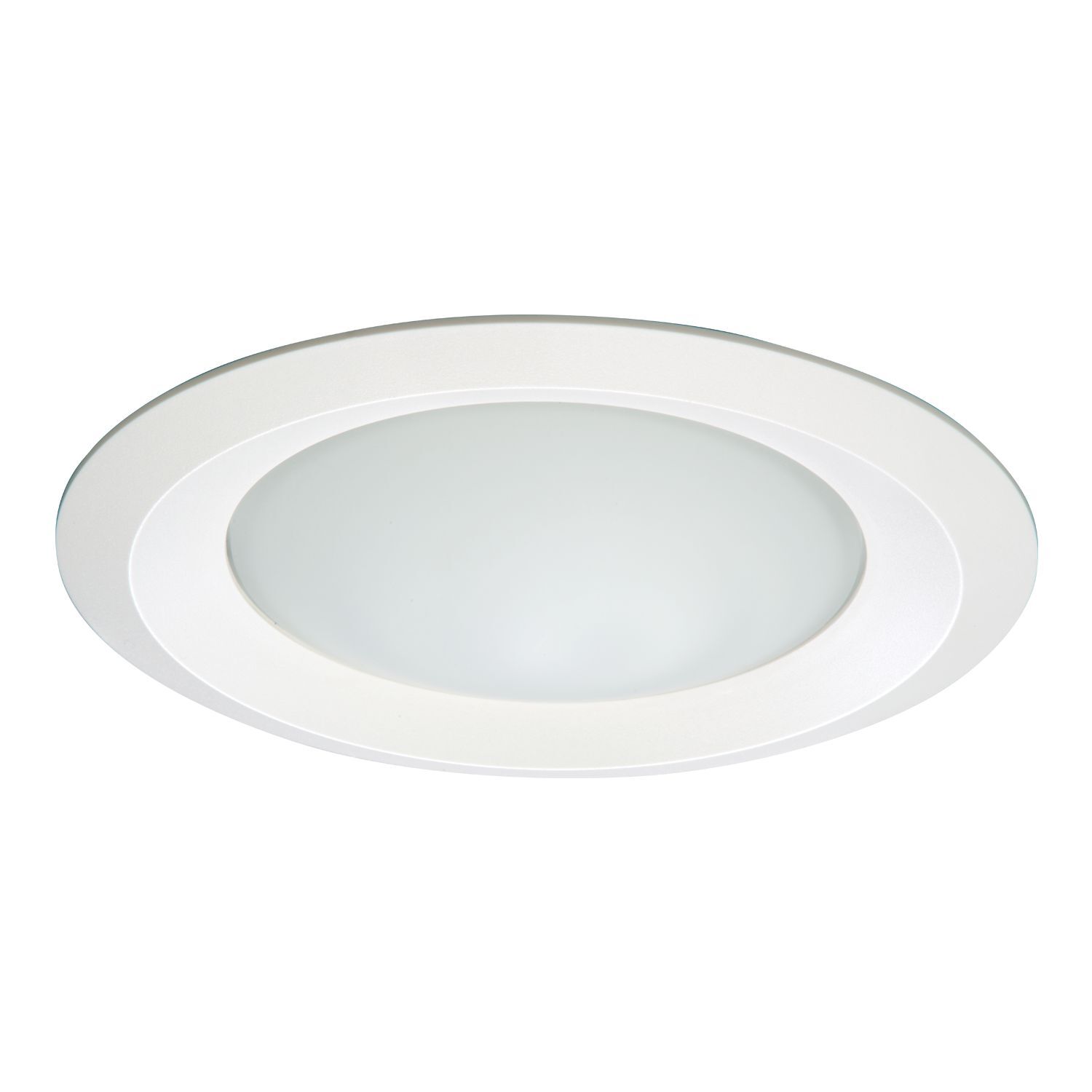 6150WH Halo Dome Low Profile Circle Lens Trim, 6 in ID x 7-3/4 in OD, Incandescent Lamp, For Use With H7RICT, H7ICTNB and E27RICAT Housing, Polymer