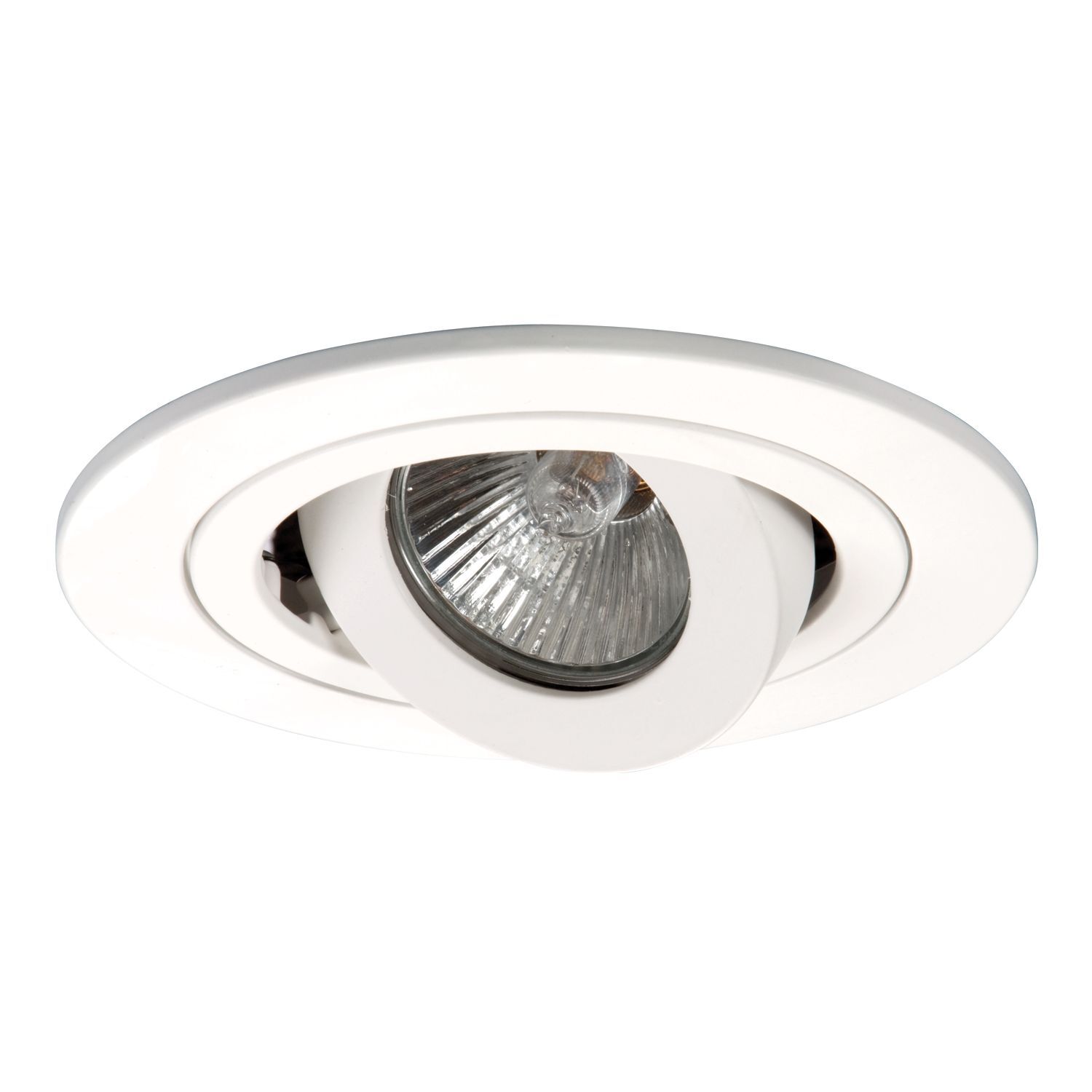 1495SN Halo 1495 30 deg Tilt Adjustable Low Voltage Round Lighting Trim, 4 in Dia Inside x 5-1/16 in Dia Outside, Incandescent Lamp, For Use With H1499 Housing, Aluminum