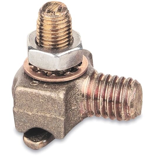 TTC2 Blackburn Type TTC Transformer Tank Ground Connector, 8 to 2/0 AWG Conductor, 1/2-13 UNC-2A Stud, Bronze/Copper