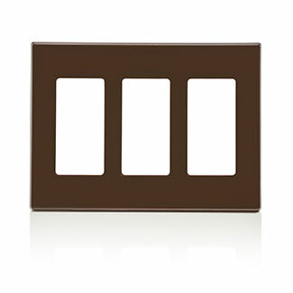 80311-S0 Decora Screwless Standard Size Wall Plate, 3 Gangs, 6.37 in W x 4.61 in H, Polycarbonate, Brown