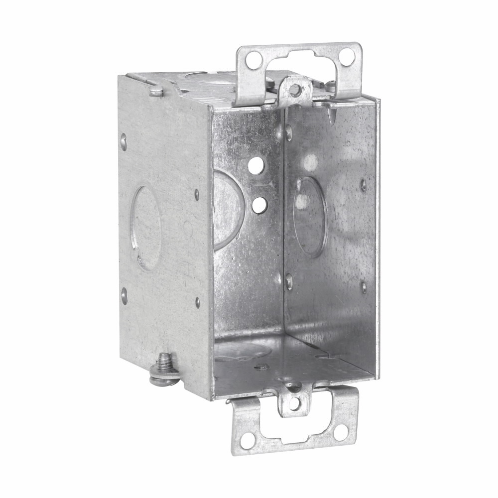 TP218 Thepitt Deep Gangable Welded Switch Box, Steel, 12.5 cu-in Capacity, 2 Knockouts, 2 in W x 2-1/2 in D x 3 in H