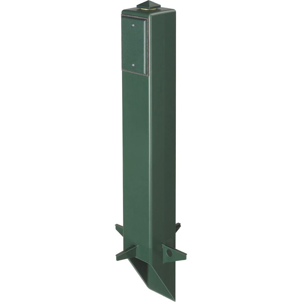 GP26G Gard-N-Post GP Series Low Profile Fixture Support With GP26GGC Grounding Clip, 26 in L x 3.361 in W x 3.361 in H, In-Ground Mount, 2 Outlets, Plastic