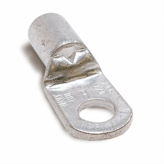G2-12 Sta-Kon G Series Non-Insulated Ring Terminal, 2 AWG Conductor, 1.79 in L, Tubular Barrel, Copper, Metallic