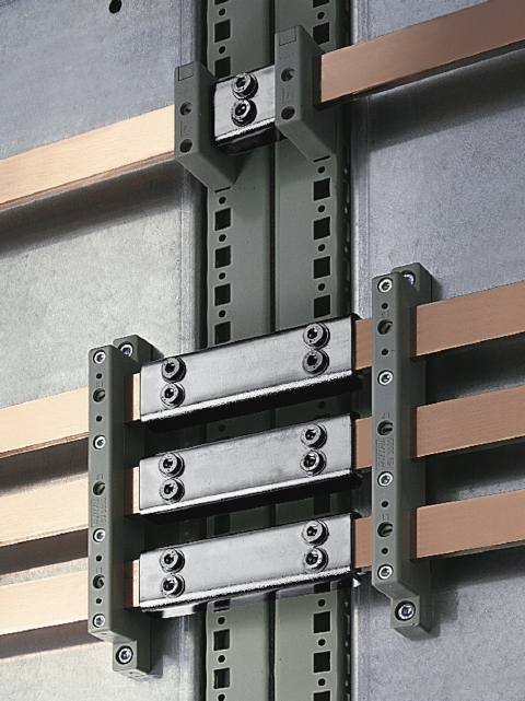 9350075 Busbar Connector, 3-Pole, For Use With 12 x 5 to 15 x 10 mm Busbars, Electro Copper