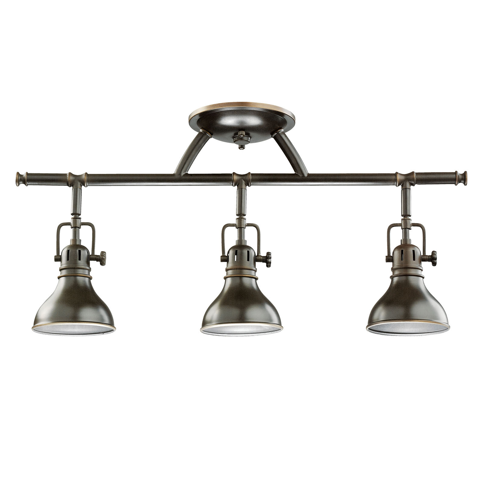 7050OZ Hatteras Bay Classic Contemporary Fixed Rail Light, Halogen Lamp, 120 V AC, 7-1/2 in Max Extension
