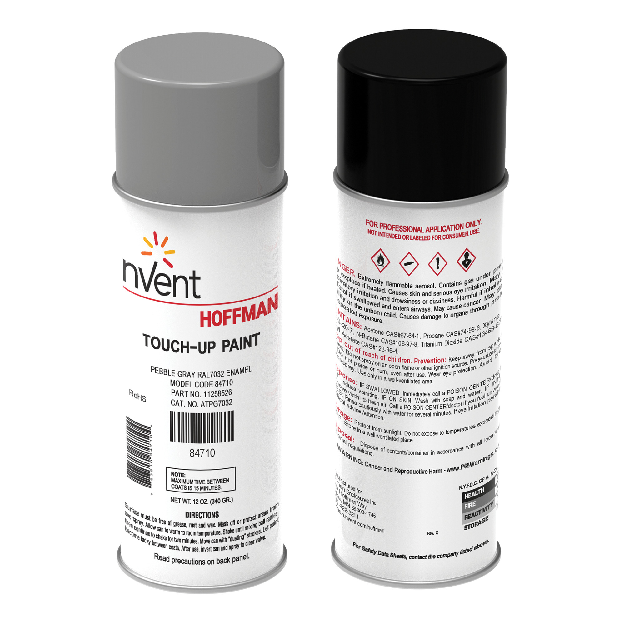 ATPHS61 A80/DACCY/P20 Touch-Up Paint, 12 oz Container, Pressurized Liquid Form, Gray