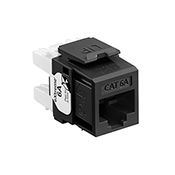 6110G-RE6 eXtreme QuickPort Channel Rated Crimp UTP Connector, Cat 6a Module, Flush Mount, 1 Port, Plastic, Black
