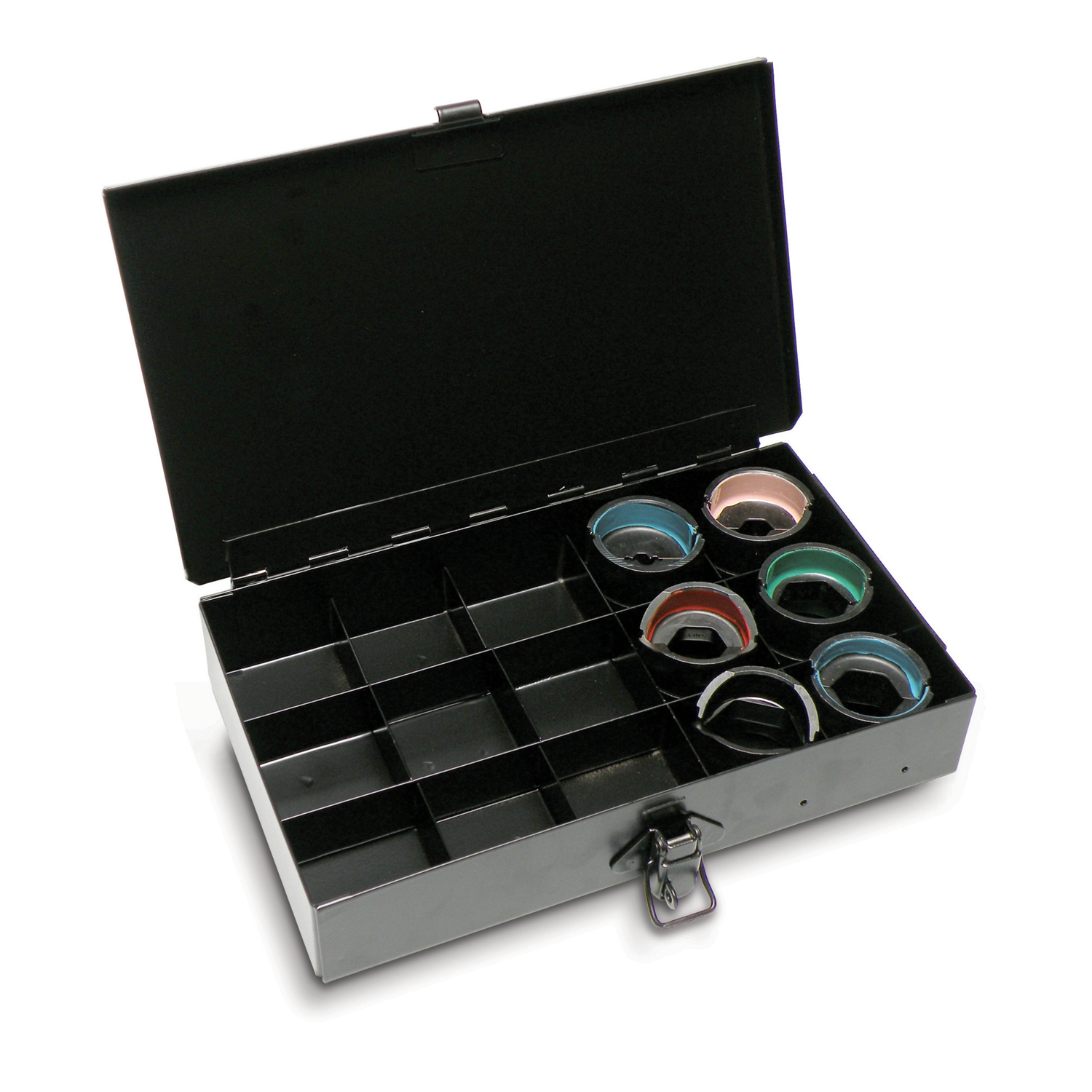 PWK1 Color-Keyed Connector Kit Empty Case, Steel, Blue