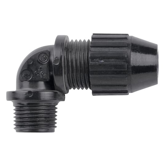 2681 T&B Black Beauty Liquidtight Non-Metallic Strain Relief Cord Connector, 1/2 in Trade, 0.25 to 0.4 in Cable Openings, Nylon