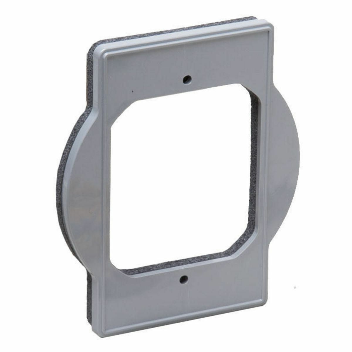 PRBA400G Round Box Adapter Plate, 1 Gang, 4.73 in L x 4.01 in W x 0.37 in D, Molded Polycarbonate