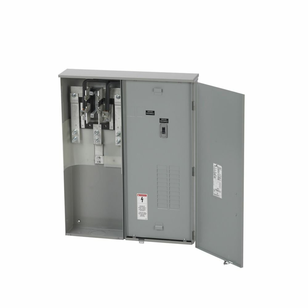 U40411230MC Self-Contained Meter Main Loadcenter Enclosure With Test Block Bypass, 120/240 V, 400 A, 1 Phase, NEMA 3R Enclosure