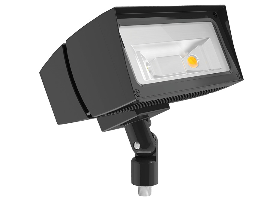 FFLED39Y Floodlight Fixture With ON/OFF Driver,) LED Lamp, 40 W Fixture, 100 to 240/277 V AC, Bronze Housing