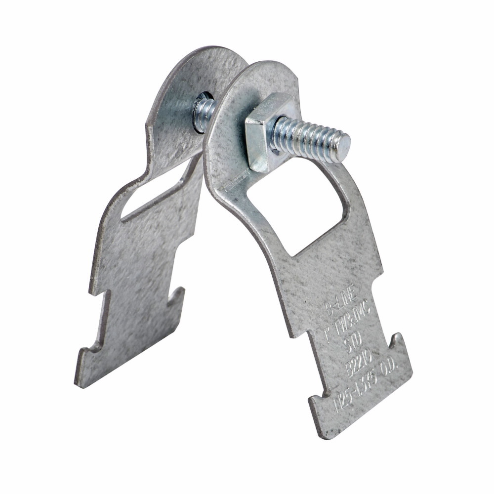 B2211PAZN B2000 2-Piece Pipe Clamp, 1-1/4 in Conduit, 400/50 lb Load, 1.5 to 1.691 in OD, Steel