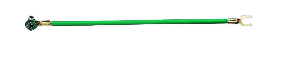 30-3385 Grounding Tail, 12 AWG Stranded Wire, 8 in L, Fork/Ring Terminal