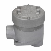 EAJB16 Condulet Type B Dust-Ignitionproof Explosionproof Round Raintight Conduit Outlet Box With Cover, 1/2 in, 3-3/16 in Cover Opening, 18.5 cu-in Capacity, Electro-Galvanized
