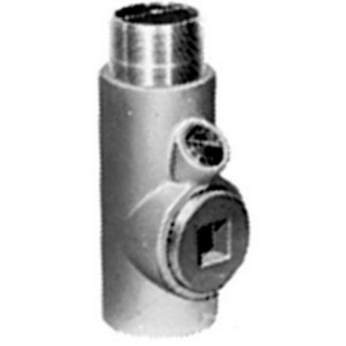 EYM200-AL Unilets Dust-Ignitionproof Explosionproof Raintight Conduit Sealing Fitting With Removable Nipple, 2 in, For Use With IMC/Threaded Rigid Metallic Conduit, Almag 35 Aluminum, Epoxy Powder Coated