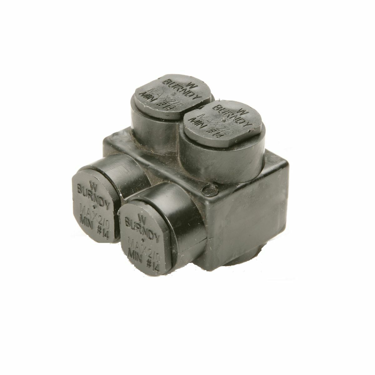 1PL2/02 BIBS 1-Sided Entry Multi-Tap Connector, 14 to 2/0 AWG Conductor, Aluminum/Copper Stranded Conductor, Aluminum