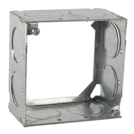 53171-1 Steel City 1-Outlet Extension Ring, 4 in L x 4 in W x 2-1/8 in D, Steel