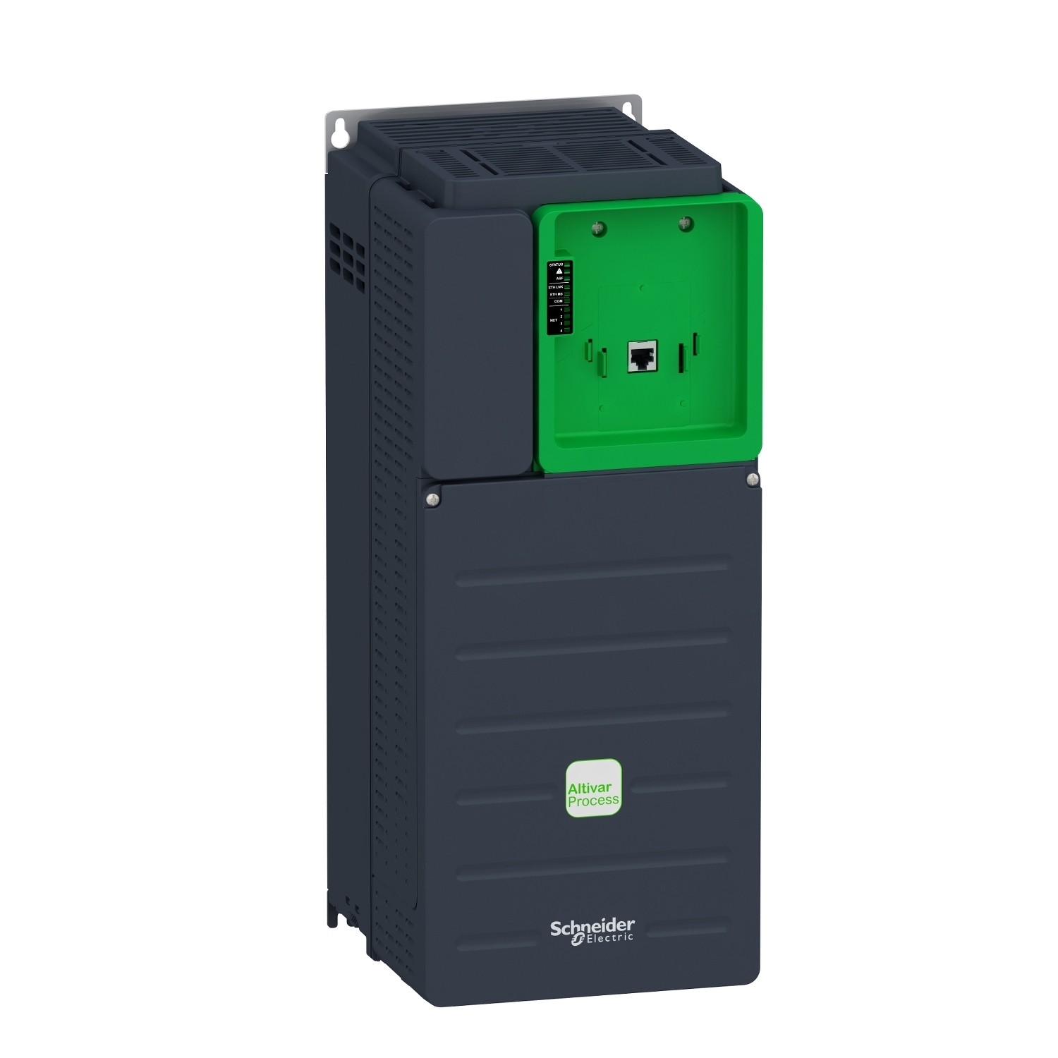 ATV630D15N4ZU ATV600 3-Phase Standard Variable Speed Drive, 380 to 480 V, 27, 23.3, 20.6, 18.1 A, 20 hp Normal Duty/15 hp Heavy Duty, 7.67 in W x 8.87 in D