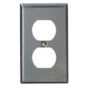 84003-40 Standard Size Combination Wall Plate, 1 Gangs, 2-3/4 in W x 4-1/2 in H, 302 Stainless Steel