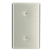 84019-40 Standard Size Blank Wall Plate, 1 Gangs, 2-3/4 in W x 4-1/2 in H, 302 Stainless Steel