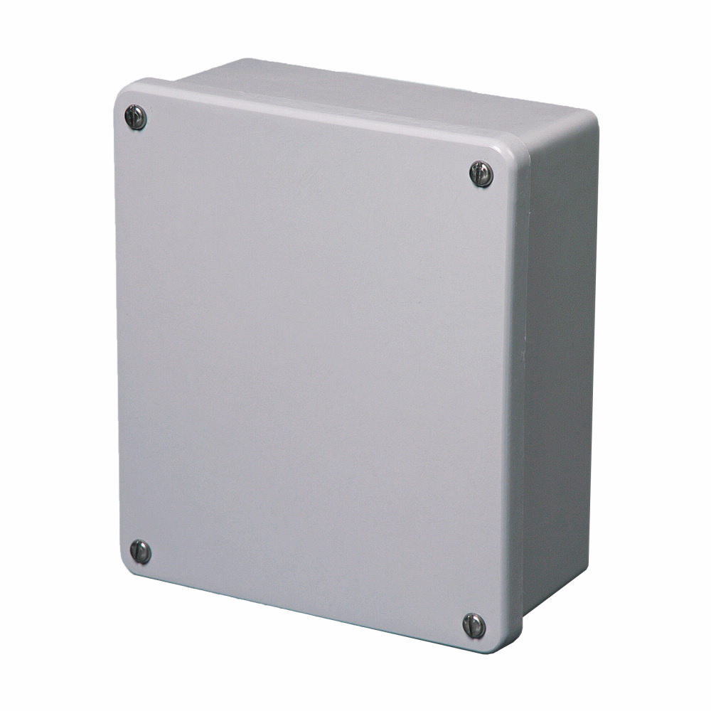 14126-4XFCHQRC JIC Enclosure, 13-1/2 in W x 6-1/4 in D x 15-1/2 in H, NEMA 4X NEMA Rating, Fiberglass Reinforced Polyester