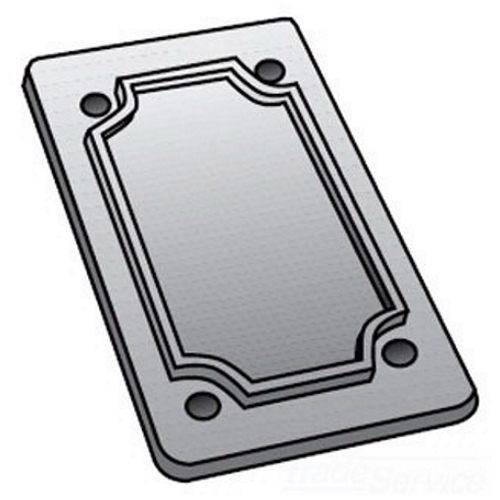 FS1BCA Flat Device Box Cover, 5.4 in L x 5.4 in W x 0.66 in D, Aluminum