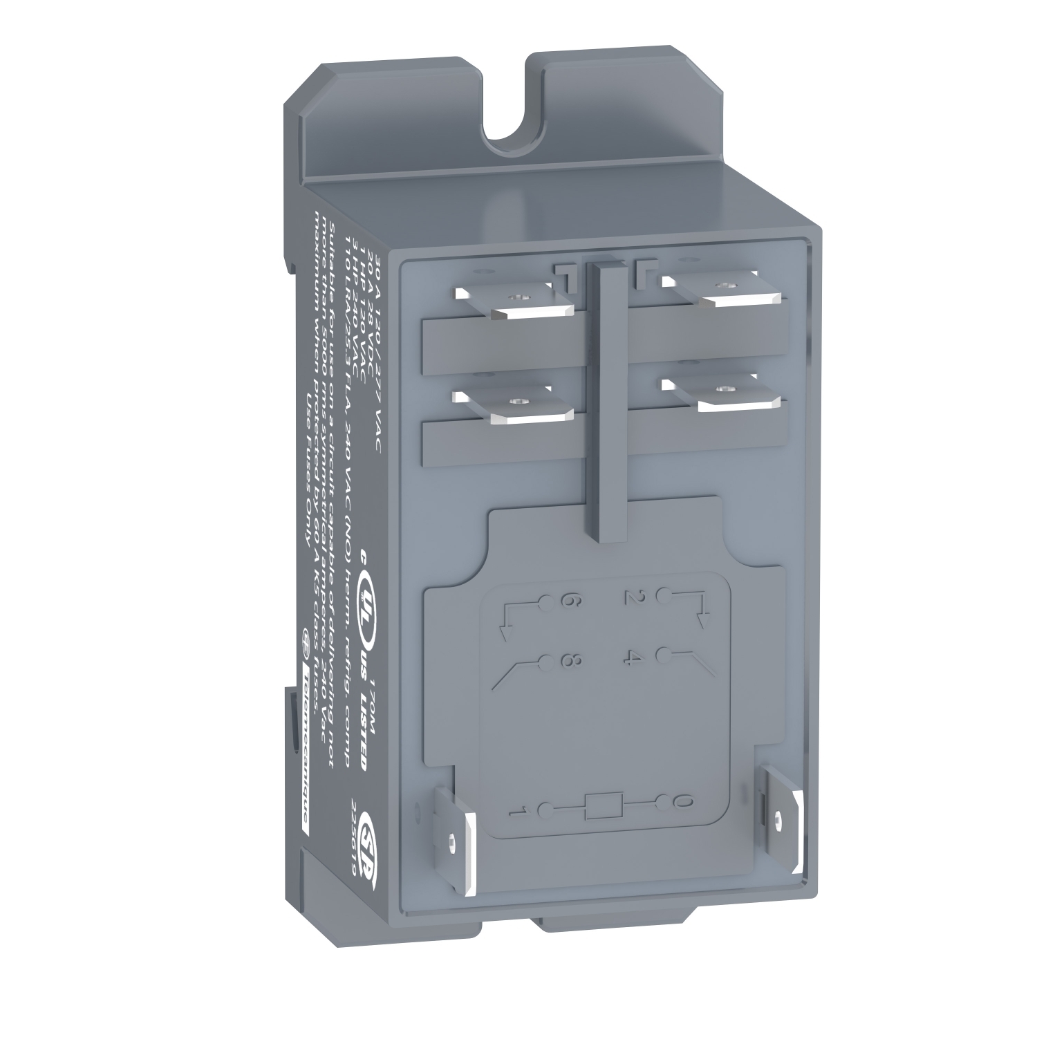 RPF2AF7 Zelio Power Relay, 30 A, 6 Pin, 2NO 2 Form A DPST Contact, 120 V AC V Coil
